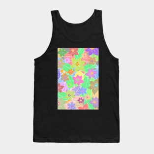 Imaginary plants, pastel colors botanical print Tank Top